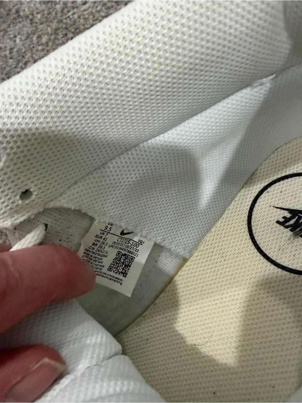 Nike Women's White High-Top Athletic Sneakers - Picture 3 of 3